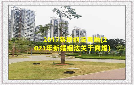 2017新婚姻法离婚(2021年新婚姻法关于离婚)