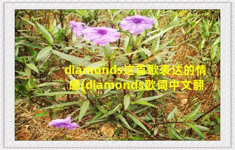 diamonds这首歌表达的情感(diamonds歌词中文翻译)-情感表达-情感表达