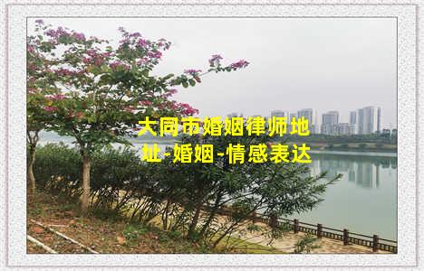 大同市婚姻律师地址-婚姻-情感表达