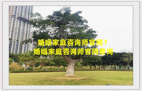 婚姻家庭咨询师官网？婚姻家庭咨询师官网查询