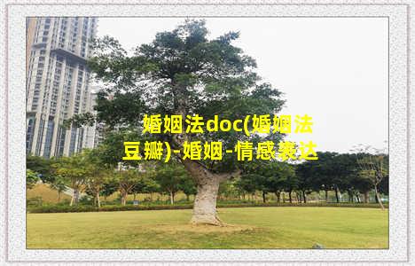 婚姻法doc(婚姻法豆瓣)-婚姻-情感表达